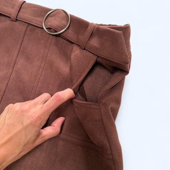 Rue21 Rust Mini Skirt with Silver O-Ring Belt – Size Small | Streetwear Y2K - Picture 3 of 6